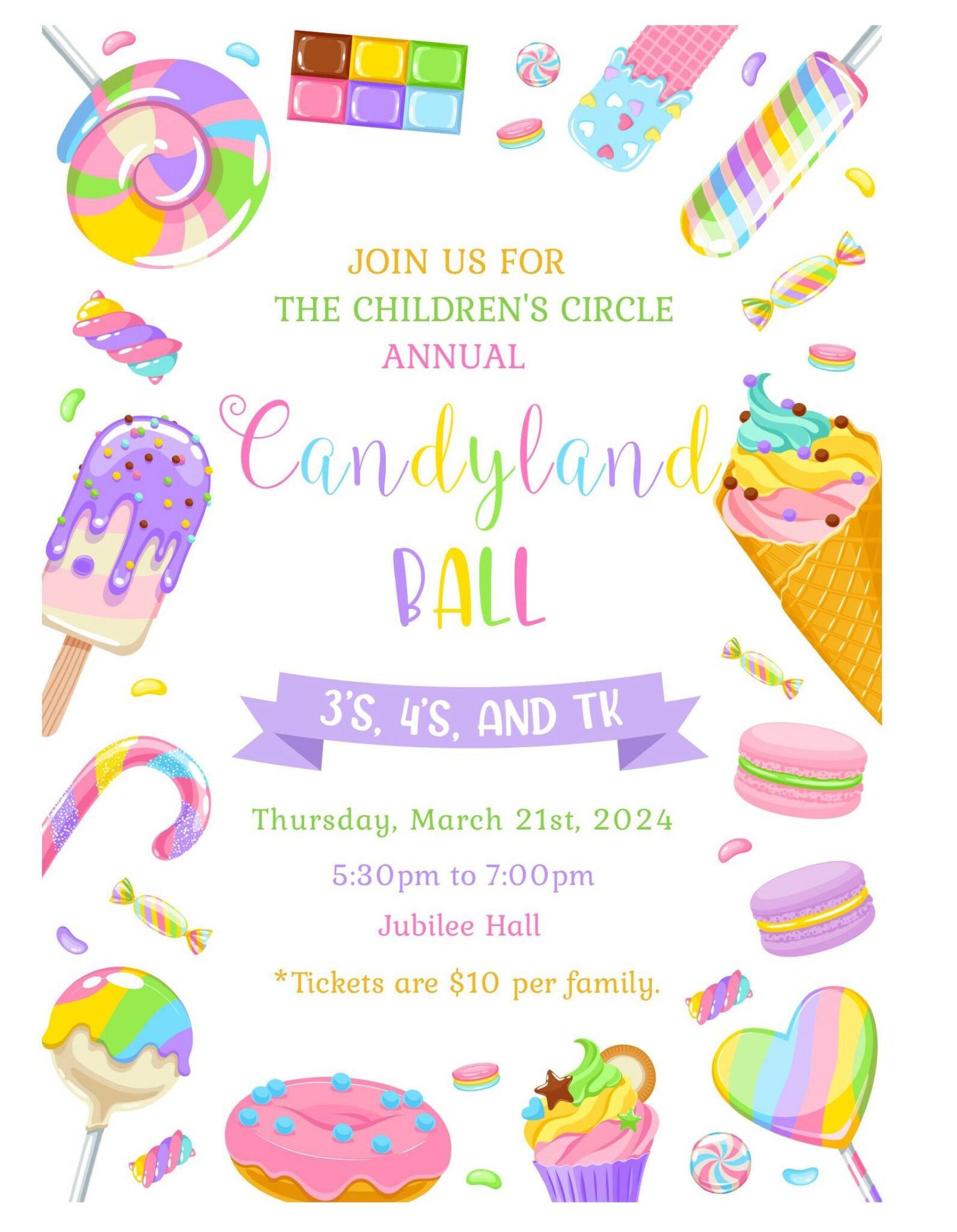TCC Candyland BALL! – 3s, 4s and TK Classes – The Children's Circle ...
